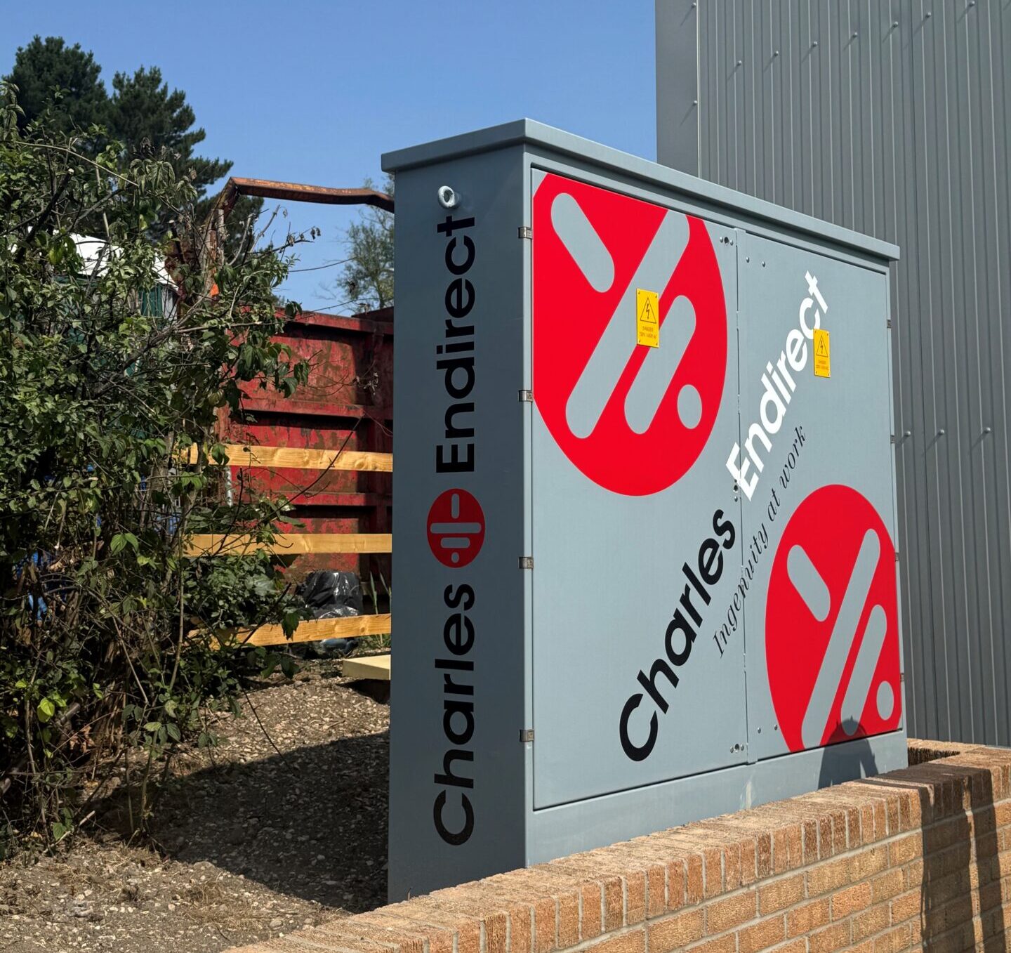 Branded feeder pillar for Charles Endirect at Wincanton site